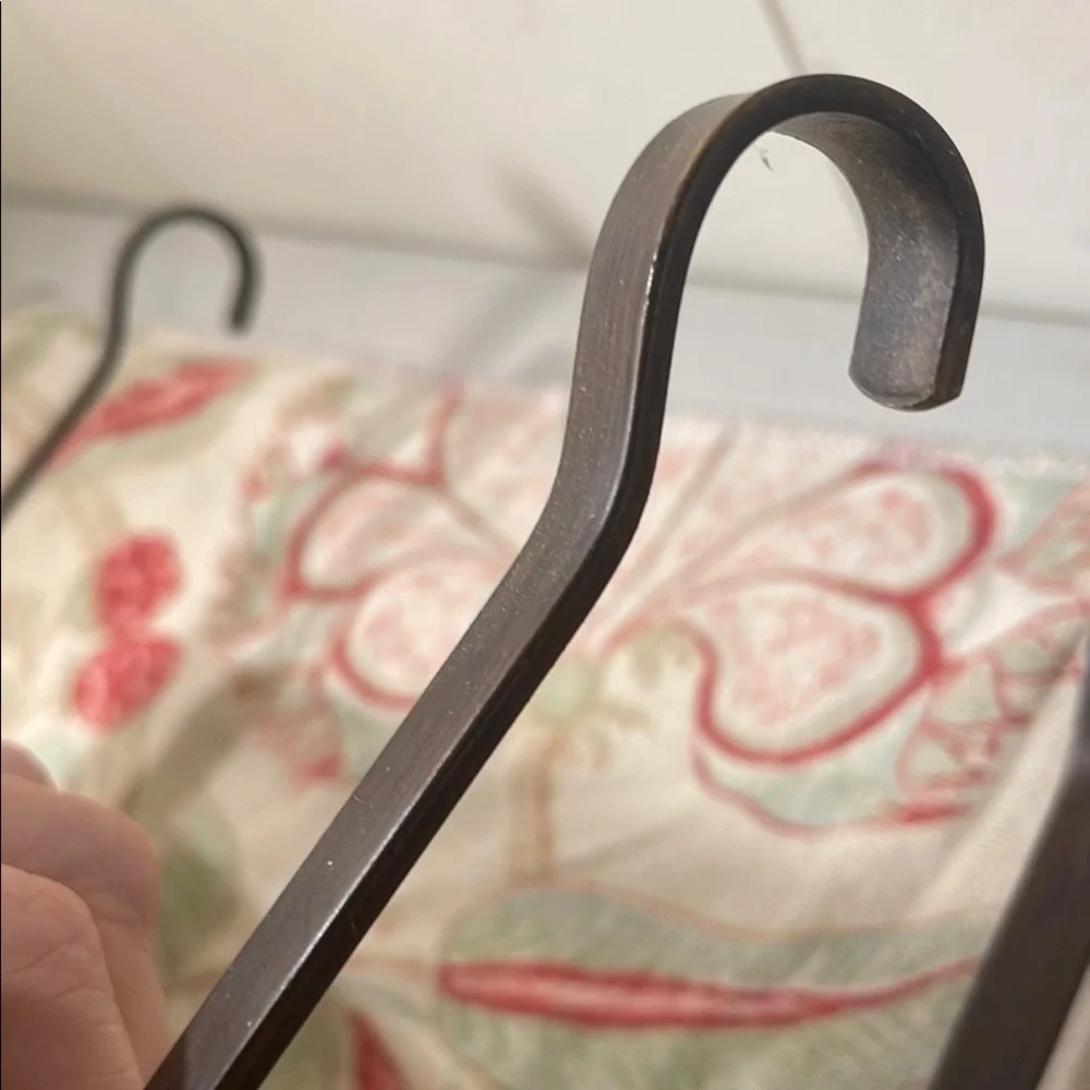 Source Unknown Brown Metal Geometric Set of Mirrors Over a Rod Wall Decor